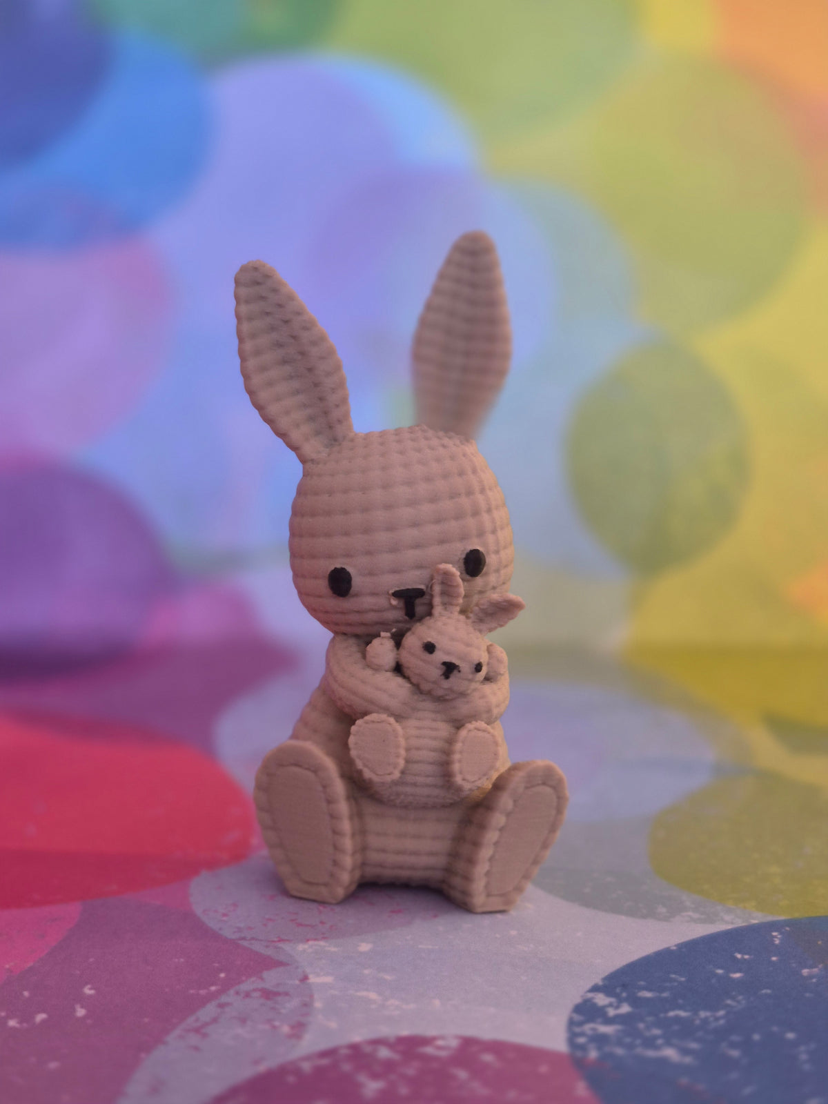 Faux Knit Bunny and Baby