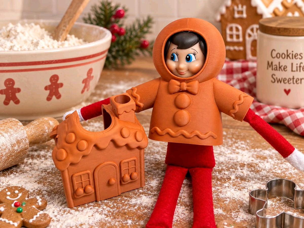 Gingerbread Man or House costume for Elf