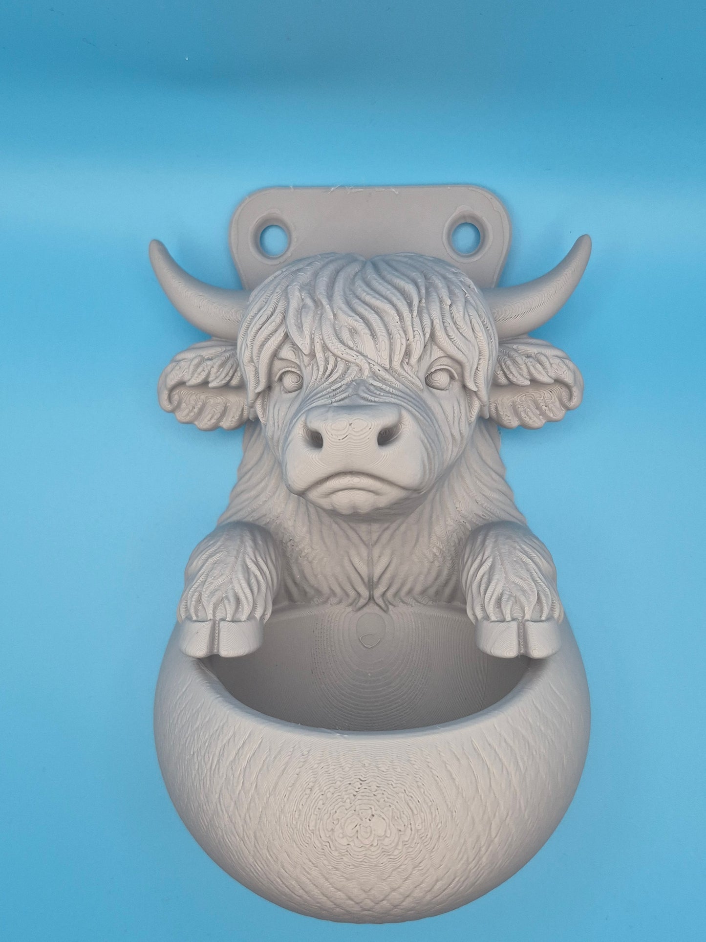 Highland cow wall planter