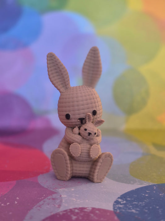 Faux Knit Bunny and Baby
